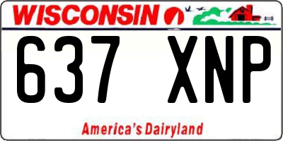 WI license plate 637XNP