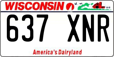 WI license plate 637XNR