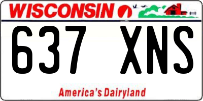 WI license plate 637XNS