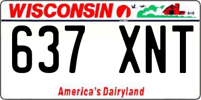 WI license plate 637XNT
