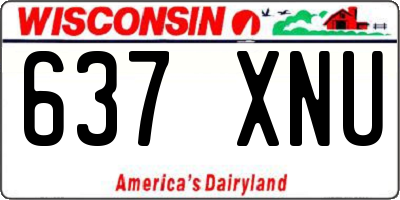 WI license plate 637XNU