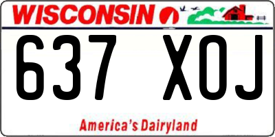 WI license plate 637XOJ