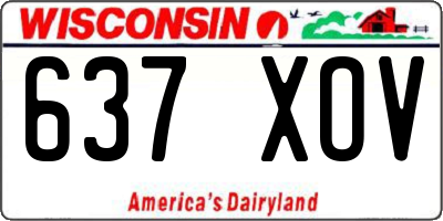 WI license plate 637XOV
