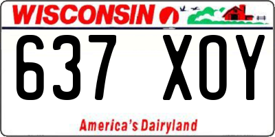 WI license plate 637XOY
