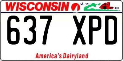 WI license plate 637XPD