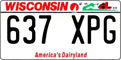 WI license plate 637XPG