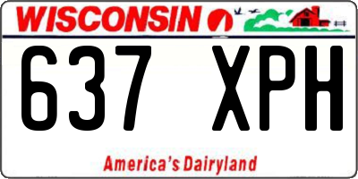 WI license plate 637XPH