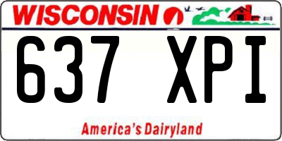 WI license plate 637XPI