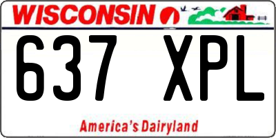WI license plate 637XPL