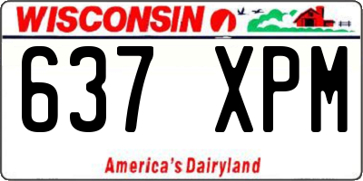 WI license plate 637XPM