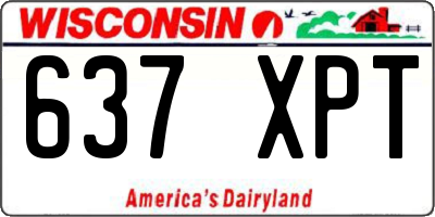 WI license plate 637XPT