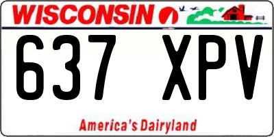 WI license plate 637XPV