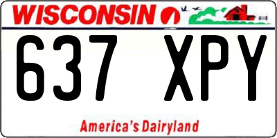 WI license plate 637XPY