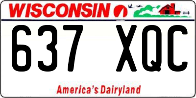 WI license plate 637XQC