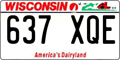 WI license plate 637XQE