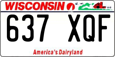 WI license plate 637XQF