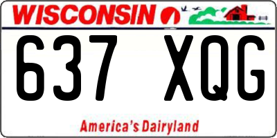 WI license plate 637XQG