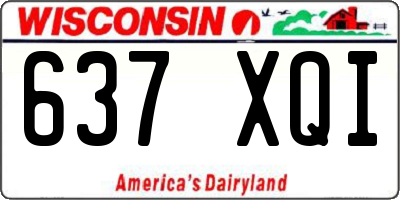 WI license plate 637XQI