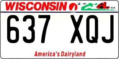 WI license plate 637XQJ