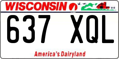 WI license plate 637XQL