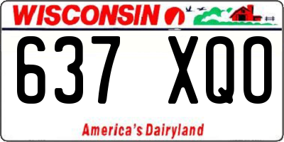 WI license plate 637XQO