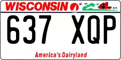 WI license plate 637XQP
