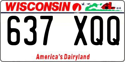 WI license plate 637XQQ