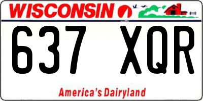WI license plate 637XQR