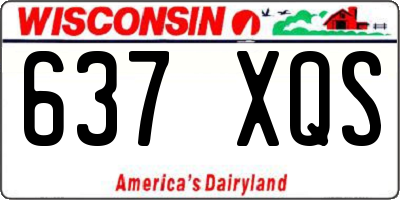 WI license plate 637XQS