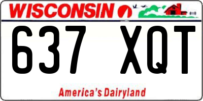 WI license plate 637XQT