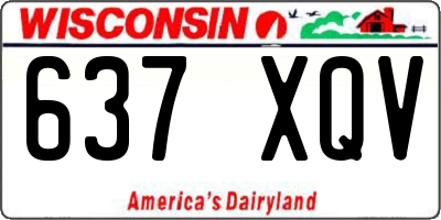 WI license plate 637XQV
