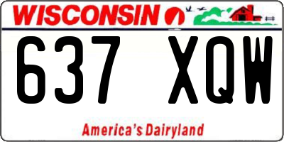 WI license plate 637XQW