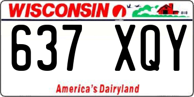 WI license plate 637XQY