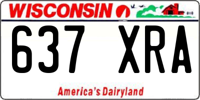 WI license plate 637XRA