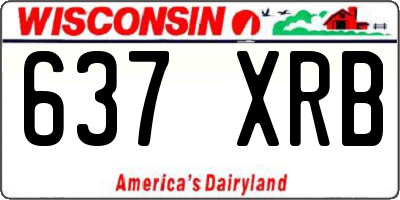 WI license plate 637XRB