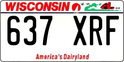 WI license plate 637XRF