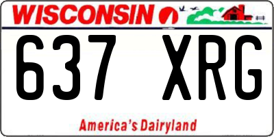 WI license plate 637XRG