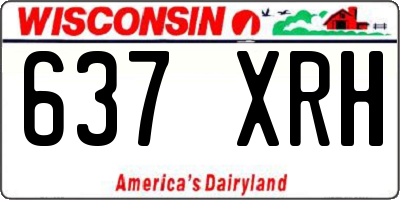WI license plate 637XRH