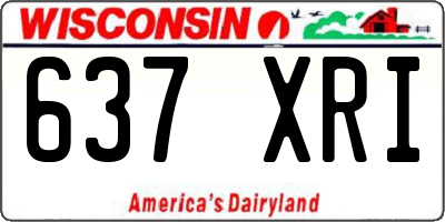 WI license plate 637XRI