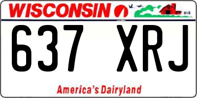 WI license plate 637XRJ