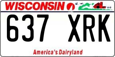 WI license plate 637XRK
