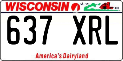 WI license plate 637XRL