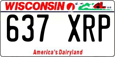 WI license plate 637XRP