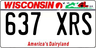 WI license plate 637XRS