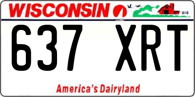 WI license plate 637XRT