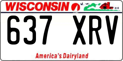 WI license plate 637XRV