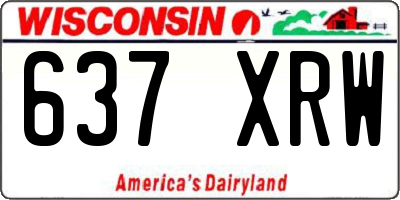 WI license plate 637XRW