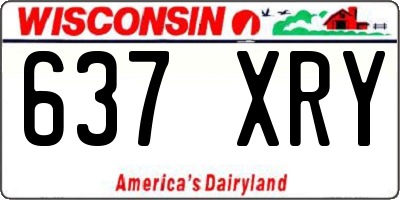 WI license plate 637XRY