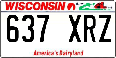 WI license plate 637XRZ