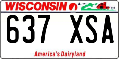 WI license plate 637XSA
